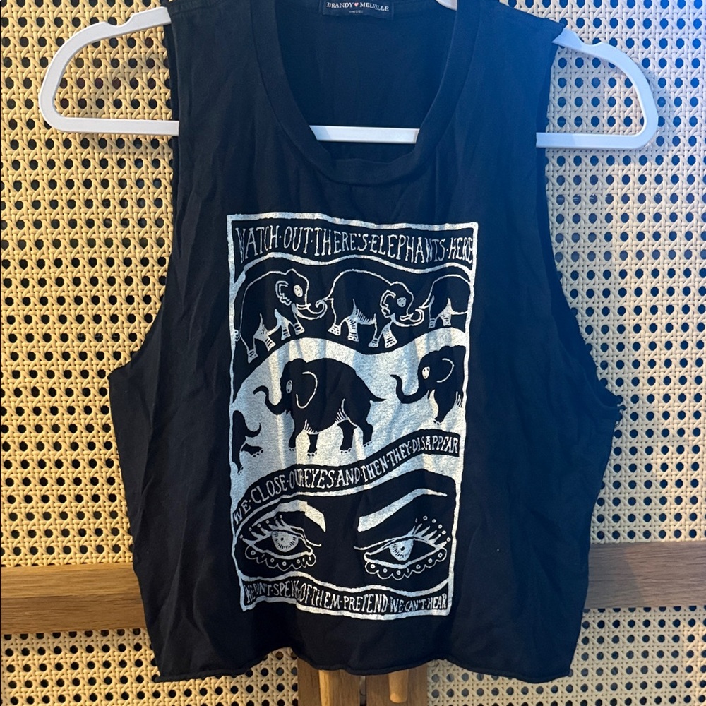 Brandy Melville Black Sleeveless Top
